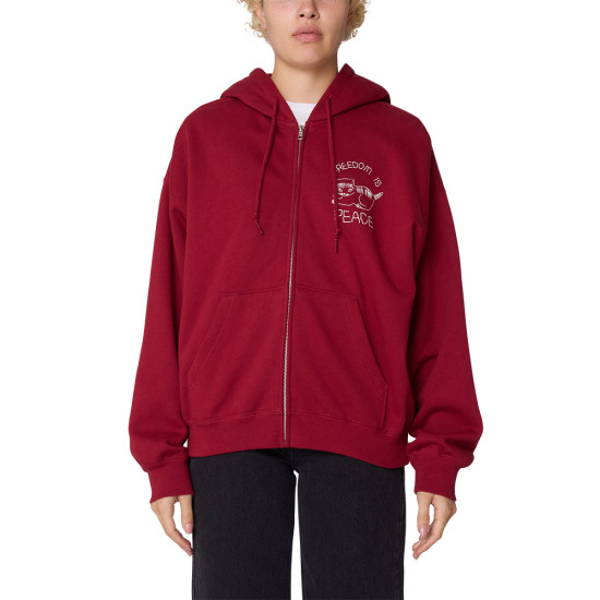 Obey Γυναικεία ζακέτα Peace Baggy Relaxed Zip Hood Fleece